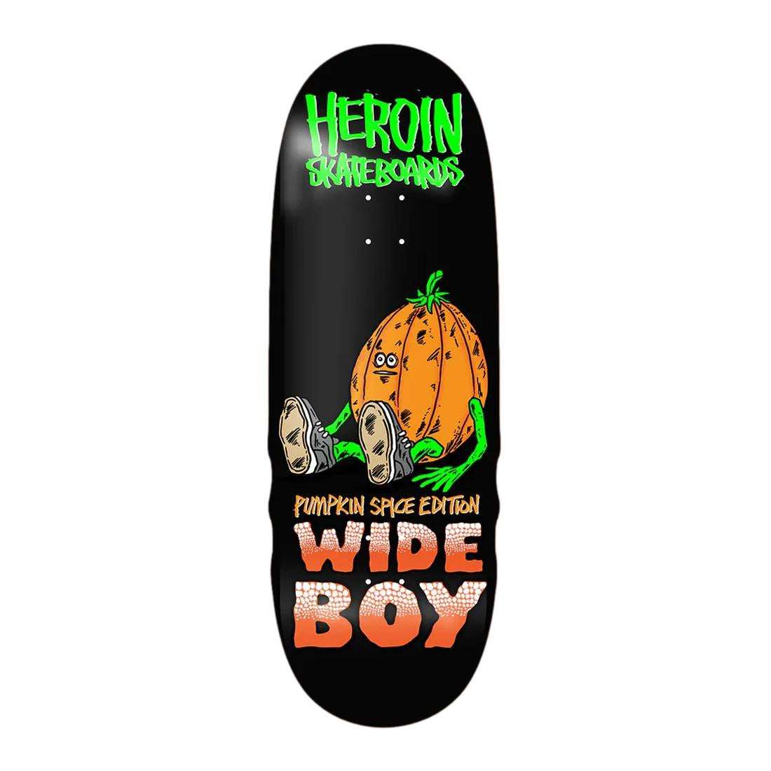 Heroin Skateboards Wide Boy Pumpkin Spice Skateboard Deck 10.75