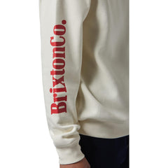 Brixton Inwood Crew Pullover Egret White