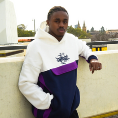 Gamble Street Hoodie White / Purple