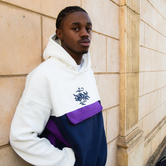 Gamble Street Hoodie White / Purple