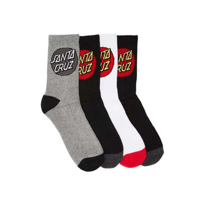 Santa Cruz Other Dot Youth Sock Assorted Black / White / Charcoal