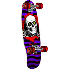 Powell Peralta Micro Ripper Birch Complete Cruiser Skateboard Purple / Red  7.5 X 24