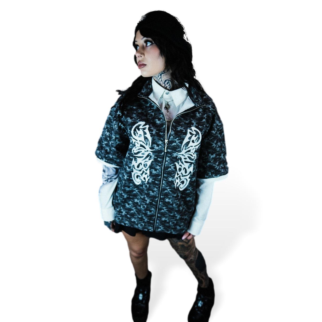 Gamble Camo Zip-Up Short Sleeve