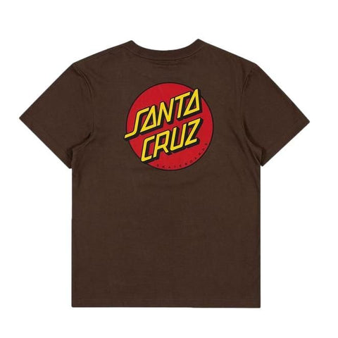 Santa Cruz Classic Dot Youth Tee Brown