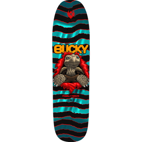 Powell Peralta Pro Bucky Lasek Tortoise FLIGHT® Turquoise Foil Skateboard Deck - 8.62 x 32.2