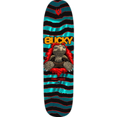 Powell Peralta Pro Bucky Lasek Tortoise FLIGHT® Turquoise Foil Skateboard Deck - 8.62 x 32.2