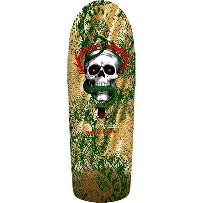 Powell Peralta Mike McGill Skull & Snake Skateboard Deck Green/Gold Foil- 10 x 30.125
