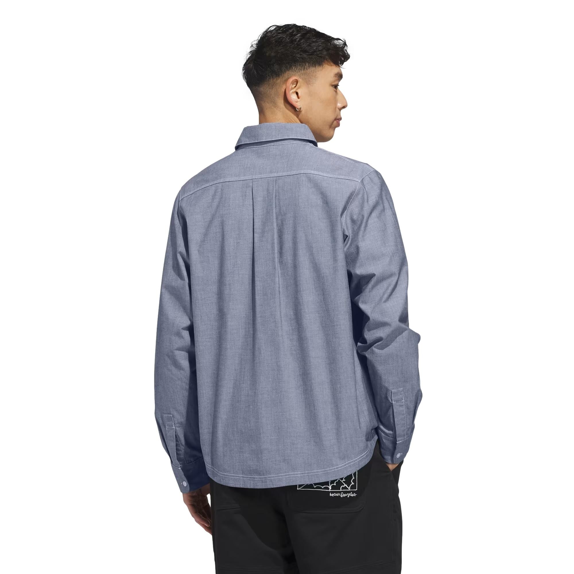 Adidas Gonz Longsleeve Button Up Aurora Ivy / White
