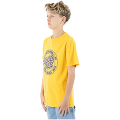 Santa Cruz MFG Dot Youth Tee Yellow / Purple