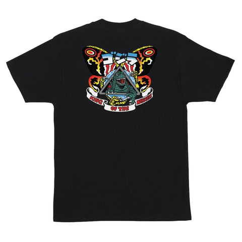 Santa Cruz Godzilla Natas Mothra Mens Santa Cruz T-Shirt  Black