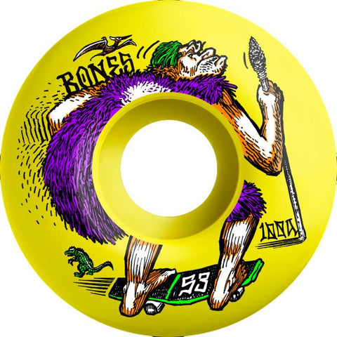 Bones OG100s Neonderthal V4 Wide 53mm Yellow