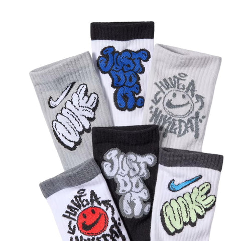 Nike Everyday Cushioned Youth Socks 6 Pack