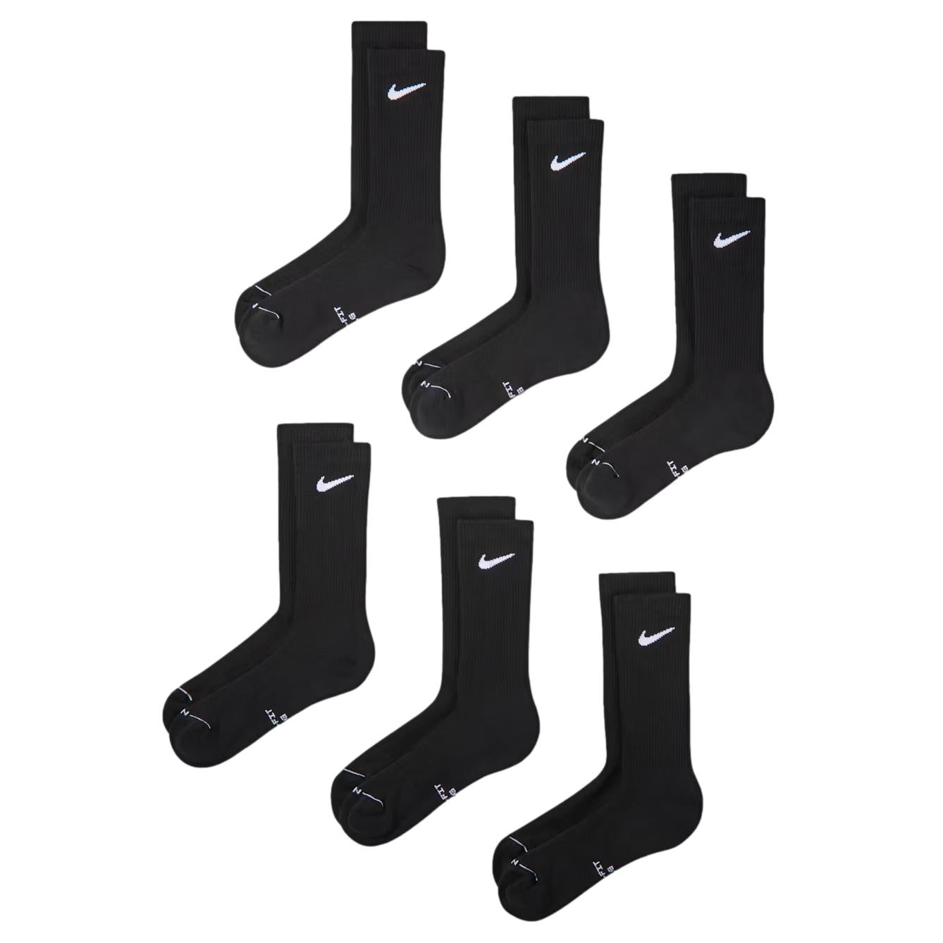 Nike Everyday Elevated Sock Black 6 Pack