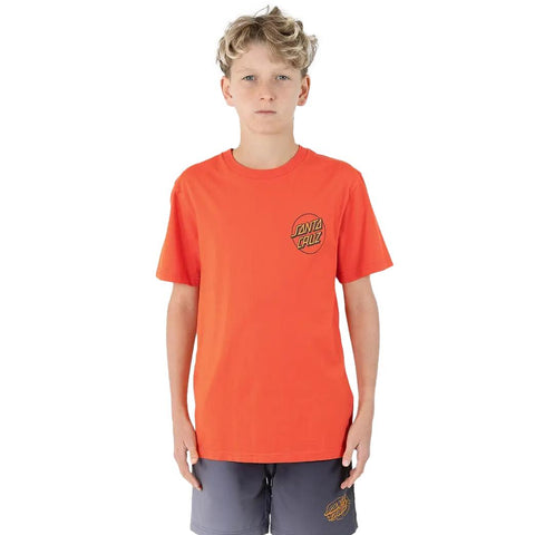 Santa Cruz Youth Opus Grip Dot T-Shirt Red