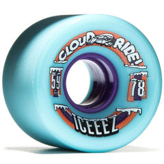Cloud Ride Iceeez Light Skateboard Wheels Blue 59mm / 78A