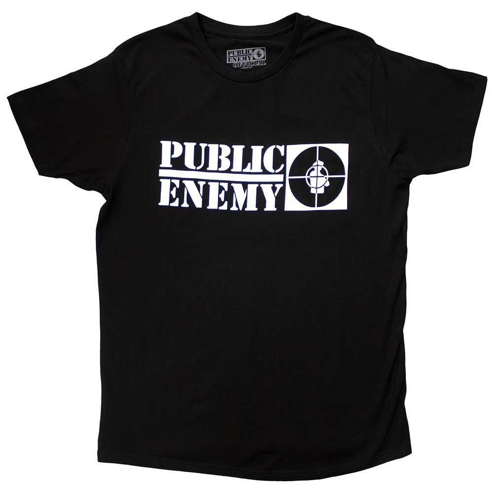 Public Enemy Unisex T-Shirt: Crosshairs Logo Black