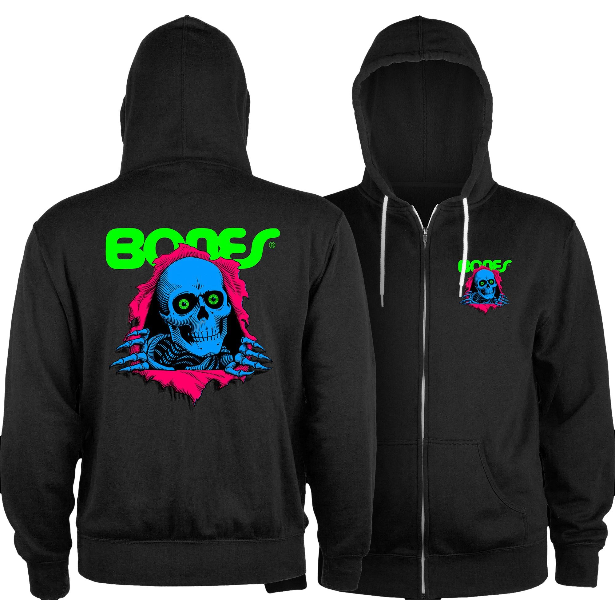 Powell Peralta Ripper Blacklight Lightweight Zip Hoody