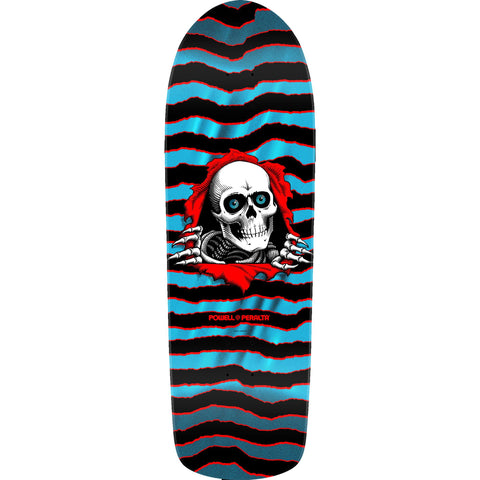 Powell Peralta Old School Ripper Skateboard Deck Red / Blue Foil - 9.89 x 31.32