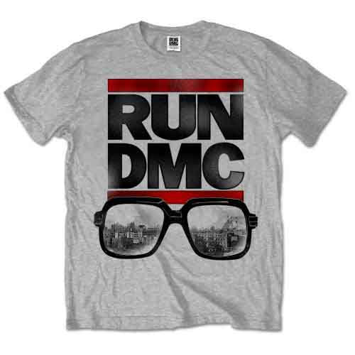 Run DMC Unisex T-Shirt: Glasses NYC Grey