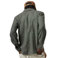 Brixton Lightweight Ultra Flannel Shirt Ivy Green / White