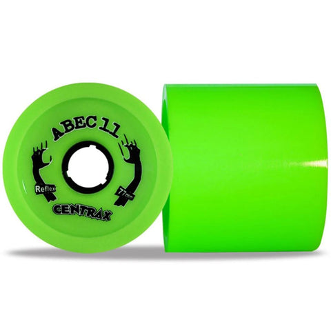 ABEC 11 Wheels Centrax Reflex 77mm 80a Neon Green Skateboard Wheels 4 pack