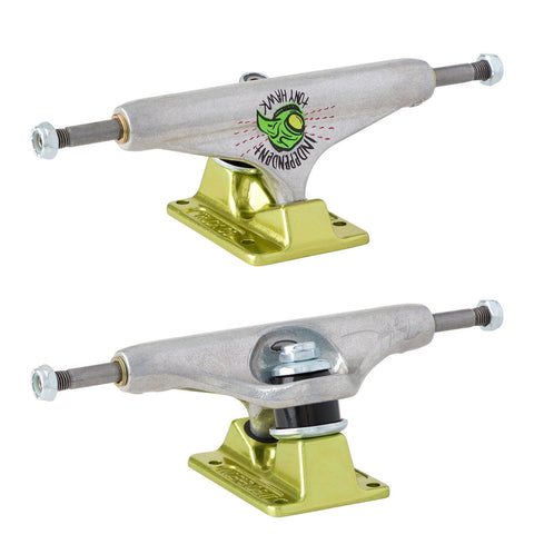 Independent Stage 11 Forged Hollow Tony Hawk Transmission Silver / Green Trucks 159