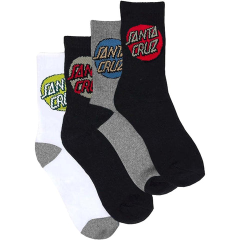 Santa Cruz Other Dot Youth Socks Assorted 4 Pack