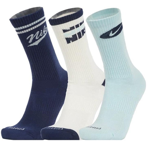 Nike Everyday Plus 3 Pack Sock Tri-Blue