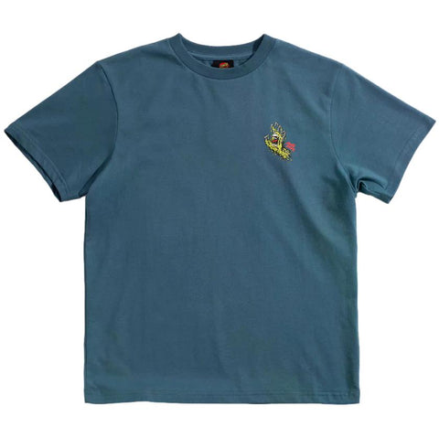 Santa Cruz Melting Hand Youth T-Shirt Vintage Blue