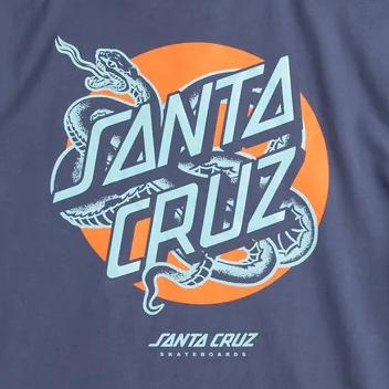 Santa Cruz Snake Dot Strip Youth T-Shirt Dark Blue