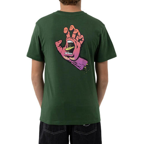 Santa Cruz Opus Screaming Hand Youth Tee Dark Green