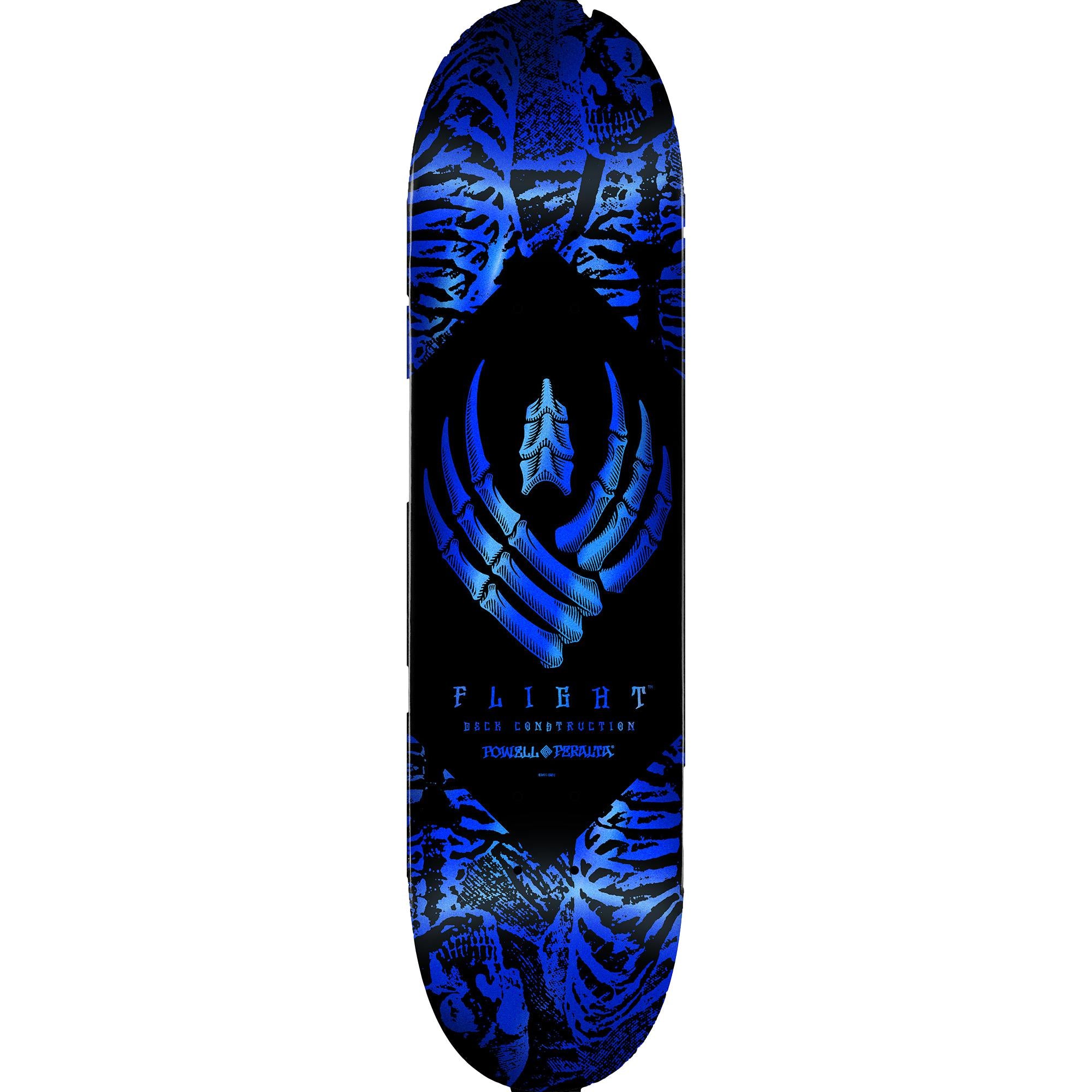 Powell Peralta Skeleton Blue Foil FLIGHT Skateboard Deck 8.75" K26