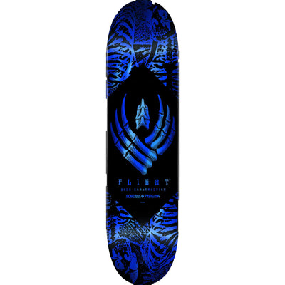 Powell Peralta Skeleton Blue Foil FLIGHT Skateboard Deck 8.75" K26