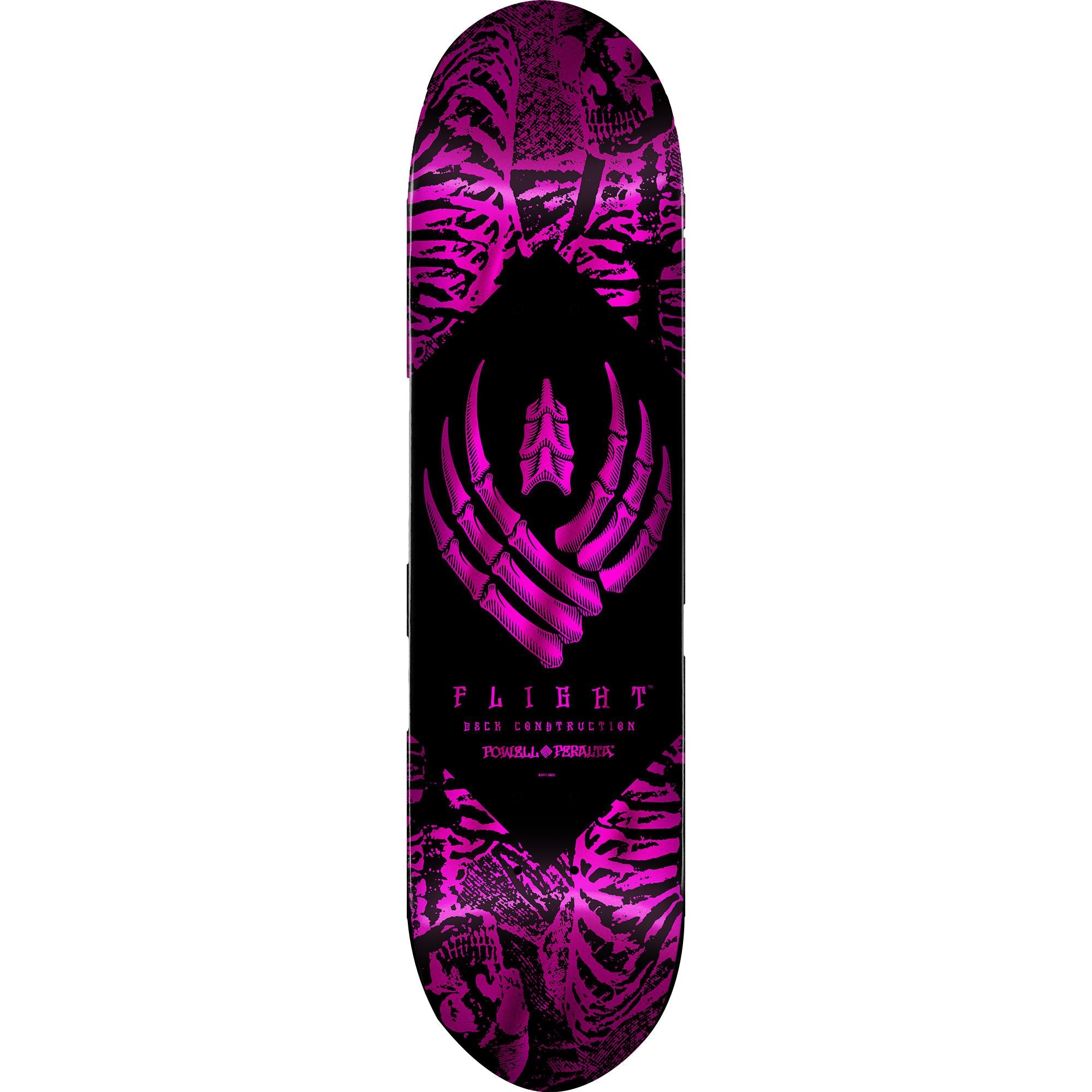 Powell Peralta Skeleton Foil Pink FLIGHT® Skateboard Deck - 8" K26