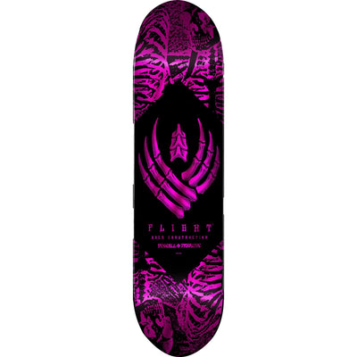 Powell Peralta Skeleton Foil Pink FLIGHT® Skateboard Deck - 8" K26