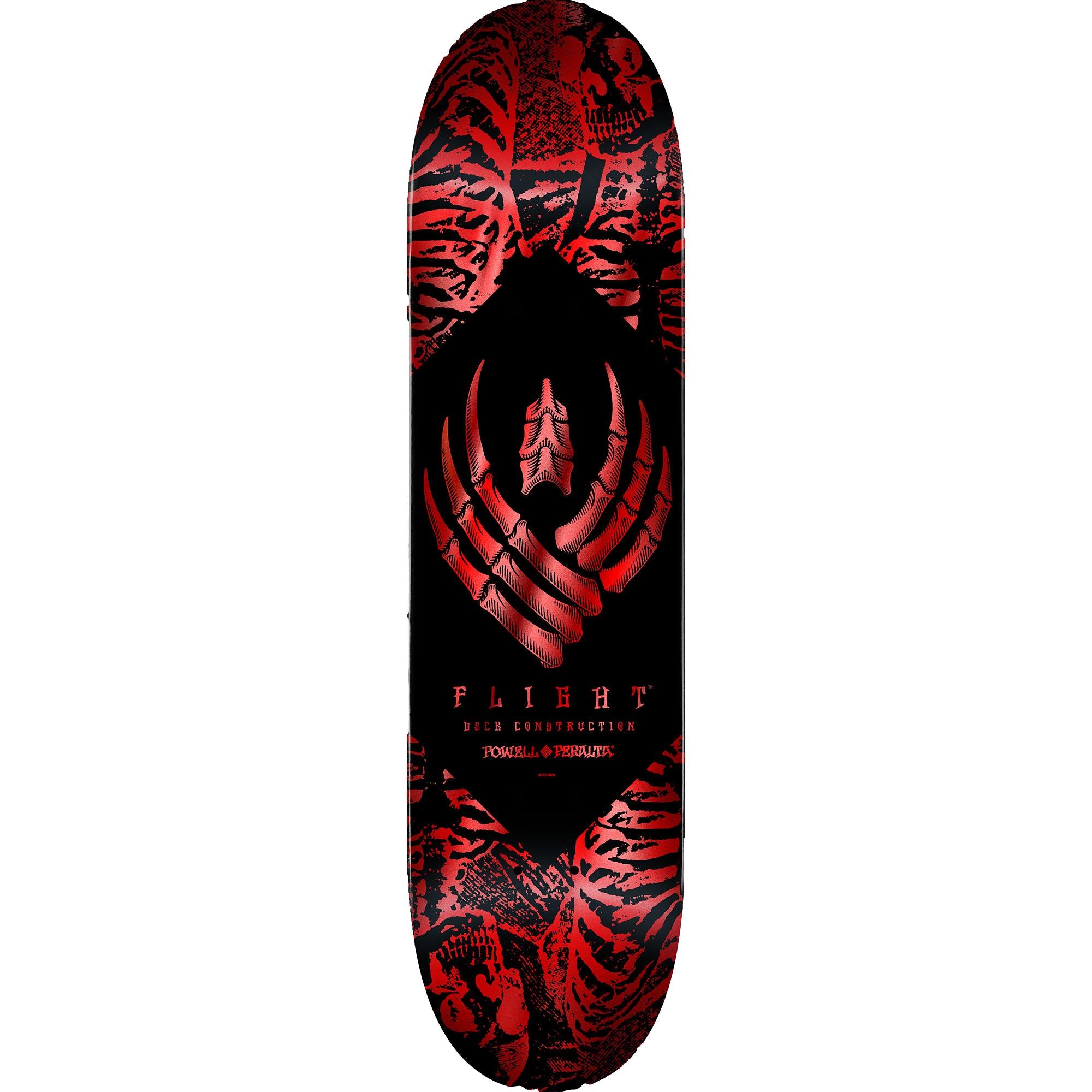 Powell Peralta Skeleton Red Foil FLIGHT Skateboard Deck - 8.38" K26