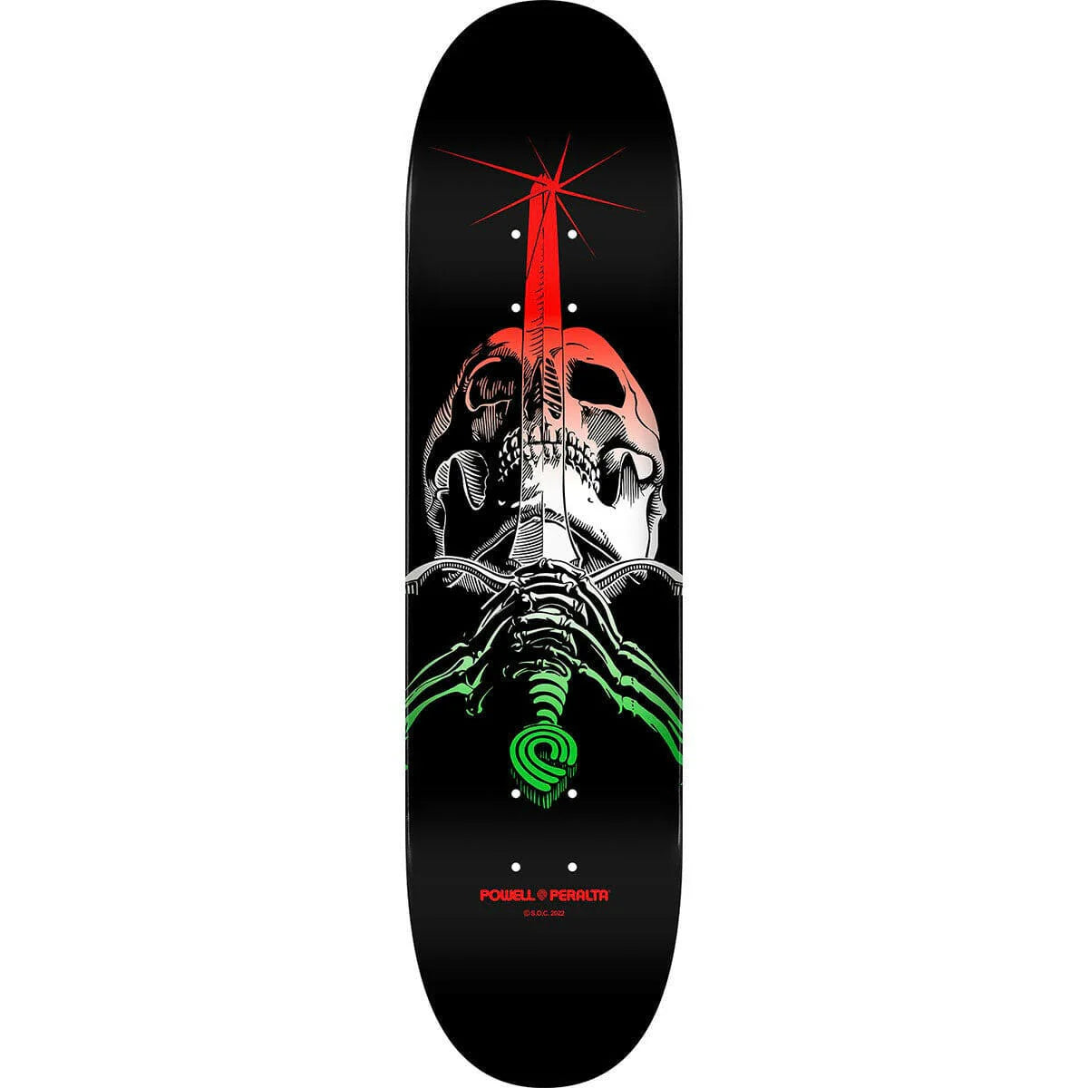 Powell Peralta Skull & Sword Fade Green 8.25" x 31.95" Skateboard Deck