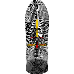 Powell Peralta Geegah Skull & Sword Reissue Silver Foil Skateboard Deck - 9.75 x 30