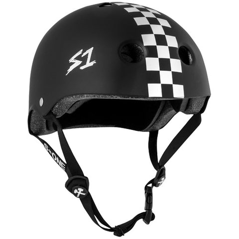 S-One Helmet Lifer Black Matte/White Checkers
