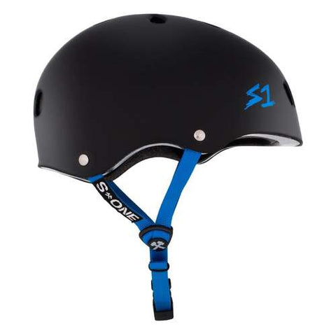 S-One Helmet Lifer Black Matte/Cyan Straps