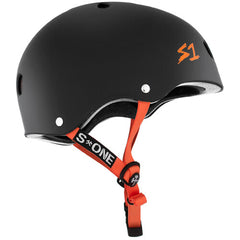 S-One Helmet Lifer Black Matte/Orange Straps