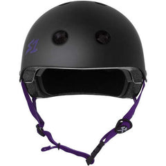 S-One Helmet Lifer Black Matte/Purple Straps