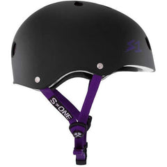 S-One Helmet Lifer Black Matte/Purple Straps