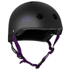 S-One Helmet Lifer Black Matte/Purple Straps