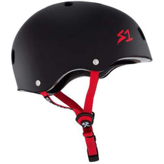 S-One Helmet Lifer Black Matte/Red Straps