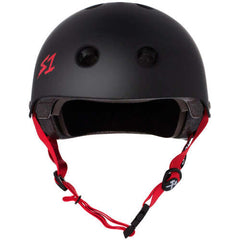 S-One Helmet Lifer Black Matte/Red Straps