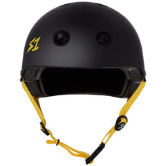 S-One Helmet Lifer Black Matte/Yellow Straps