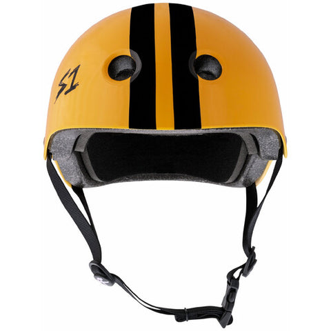 S-One Helmet Lifer Bright Orange/Black Stripes