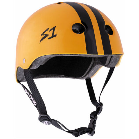 S-One Helmet Lifer Bright Orange/Black Stripes