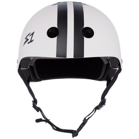 S-One Helmet Lifer CJ Collins White Gloss/Black Stripes